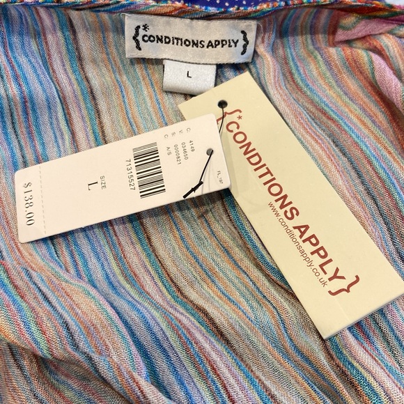 Jumpsuit NWT in perfect condition beautiful ties at the shoulder Size Large - Picture 10 of 10